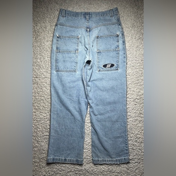 Zonz Jeans Mens 30 x 30 Baggy Wide Leg Vintage Y2K Light Wash Relaxed Streetwear - Picture 6 of 9